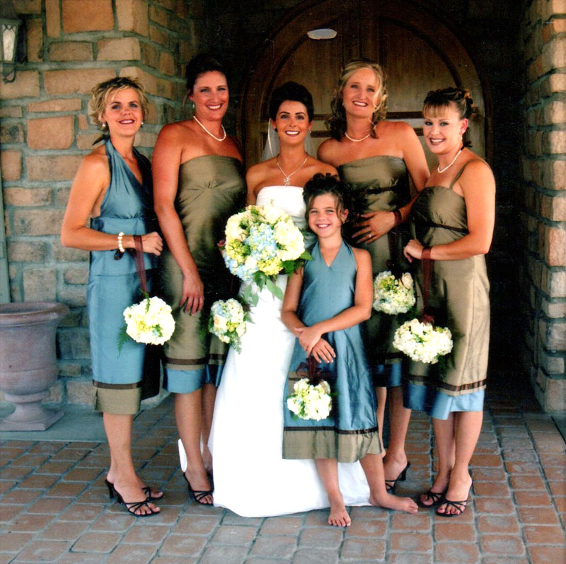 Bridemaids and a Flower Girl