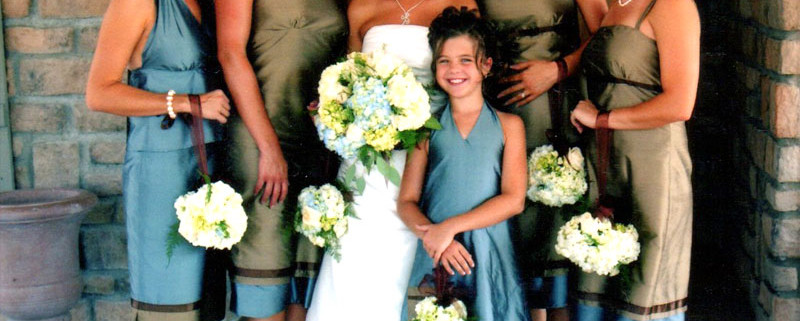 Bridemaids and a Flower Girl