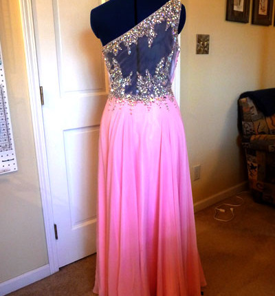 Back of Pink Dress - Pre-Alteration